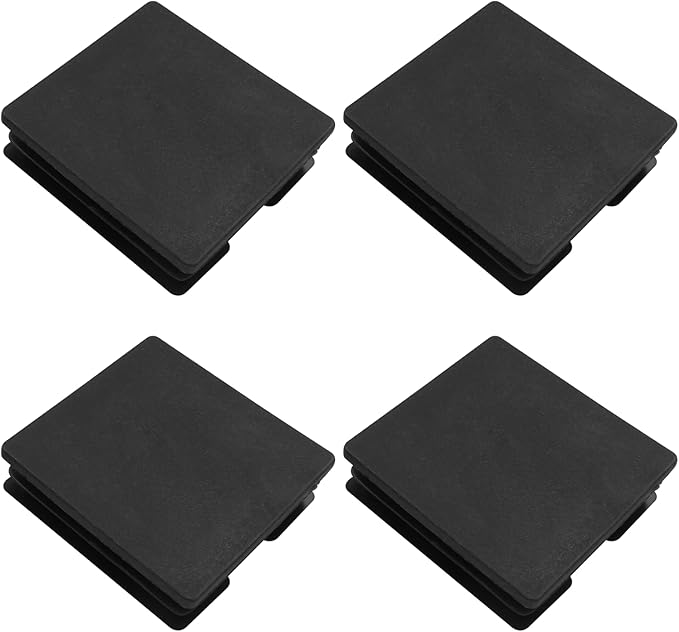 4 Pack 3" Square Plastic Plugs, Black Tubing End Caps Plugs Insert for Square Tube and Furniture Legs - Image 5
