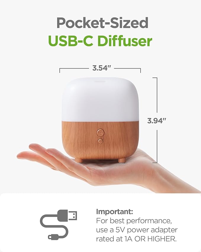 InnoGear 150ml Essential Oil Diffuser, 5-in-1 Diffusers for Home Scent 8 LED Color Aromatherapy Diffuser Air Desk Mini Humidifier Small Vaporizer Aroma Diffuser for Computer Laptop Office, Medium - Image 2