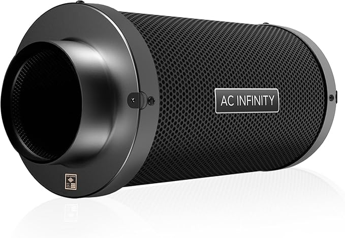 AC Infinity Air Carbon Filter 8" with Premium Australian Virgin Charcoal, for Inline Duct Fan, Odor Control, Hydroponics, Grow Rooms by ACInfinity