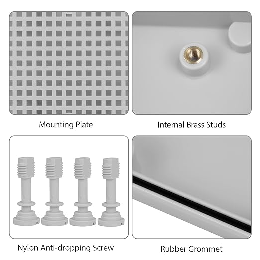 Junction Box，15"x 11"x 5.1" Outdoor Electrical Box with Mounting Plate, IP67 Dustproof Waterproof ABS Plastic Project Box, DIY Electrical Enclosure Gray (380x 280x 130 mm) - Image 4