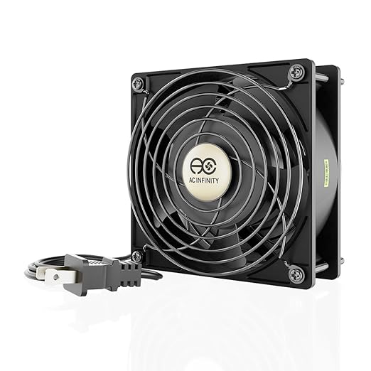 AC Infinity AXIAL LS1238, Quiet Muffin Fan, 120V AC 120mm x 38mm Low Speed, UL-Certified for DIY Cooling Ventilation Exhaust Projects by ACInfinity