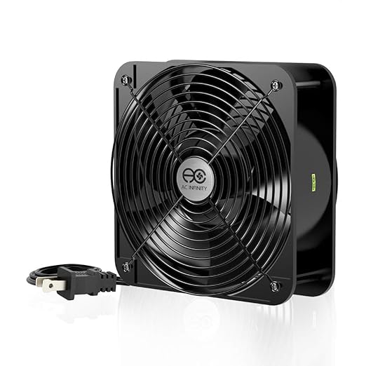 AC Infinity AXIAL 2060, Muffin Fan, 120V AC 200mm x 200mm x 60mm High Speed, for DIY Cooling Ventilation Exhaust Projects by ACInfinity