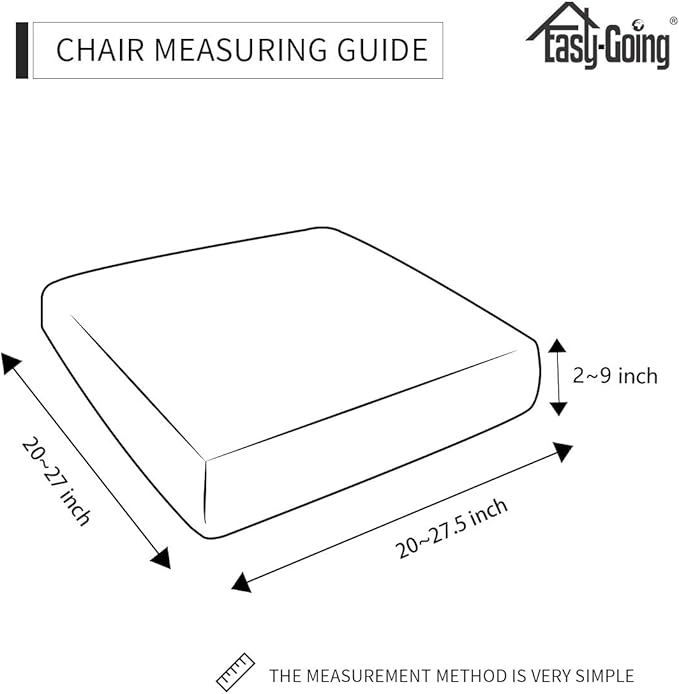 Easy-Going Stretch Chair Cushion Cover Sofa Cushion Furniture Protector Sofa Seat Sofa Slipcover Sofa Cover Soft Flexibility with Elastic Bottom(Chair Cushion, Christmas Red) - Image 4
