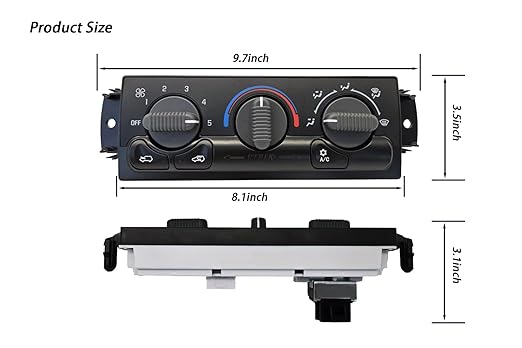 599-266 Front HVAC Climate Control Module Panel is Compatible with 1999-2002 Chevy Tahoe Avalanche Suburban Silverado and GMC Yukon Sierra A/C Heater Control Switch - Image 7