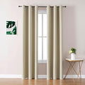 ChrisDowa Blackout Curtains 78 inches Long for Bedroom - 2 Panels Set Grommet Thermal Insulated Room Darkening Curtains for Living Room (Beige, 42 x 78 Inch) by ChrisDowa