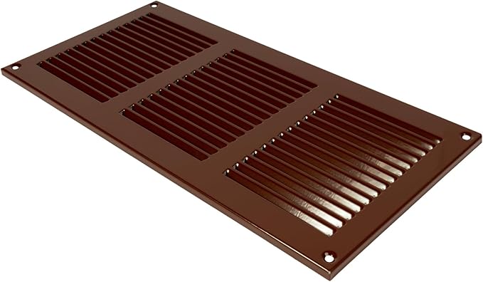 Vent Systems 12" x 6" Inch (Overall) Scratch Resistant Brown Metal Vent Cover - 3 Pack - Louvered Duct Grille with Built-in Mesh Screen - Wall or Ceiling HVAC Ventilation Register for Indoor & Outdoor - Image 9