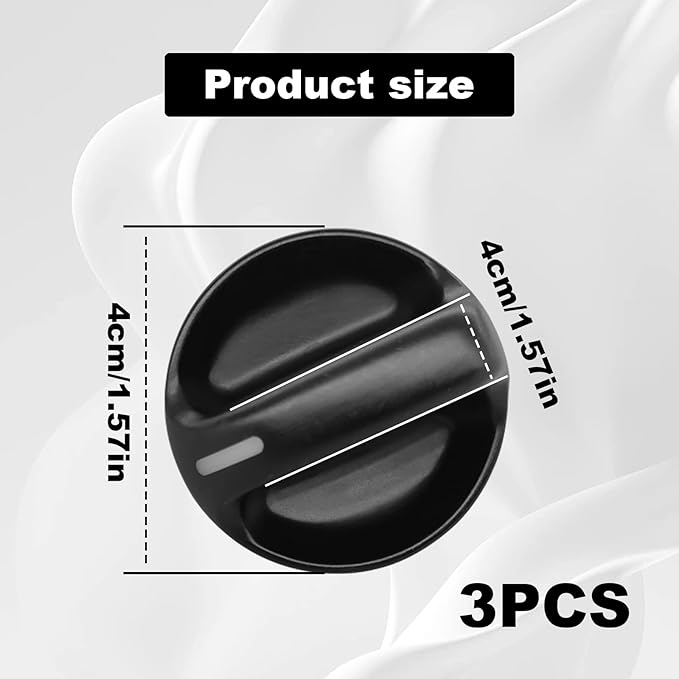 3Pcs AC Heater Blower Fan Control Knob Compatible with 2000 2001 2002 2003 2004 2005 2006 Toyota Tundra Climate Control Knob 55905-0C010 - Image 2