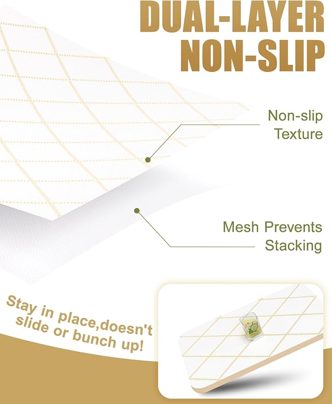 Shelf Liners for Kitchen Cabinets Non-Adhesive, Non-Slip Thickened Shelf Paper Waterproof Washable for Drawer Dresser Pantry Shelve Bathroom Protector Liner - Image 2