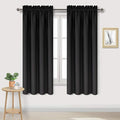 DWCN Blackout Curtains – Thermal Insulated, Energy Saving & Noise Reducing Bedroom and Living Room Curtains, Black, W 42x L 63 Inch, Set of 2 Rod Pocket Curtain Panels by DWCN