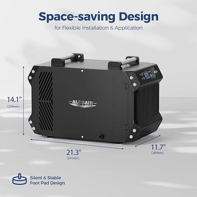 ALORAIR Crawlspace Dehumidifiers, 145 Pint Commercial Dehumidifier for Basements with Drain Hose, 1,800 Sq.Ft Auto Defrost Compact Portable Industry Crawl Spaces Dehumidifier - Image 8