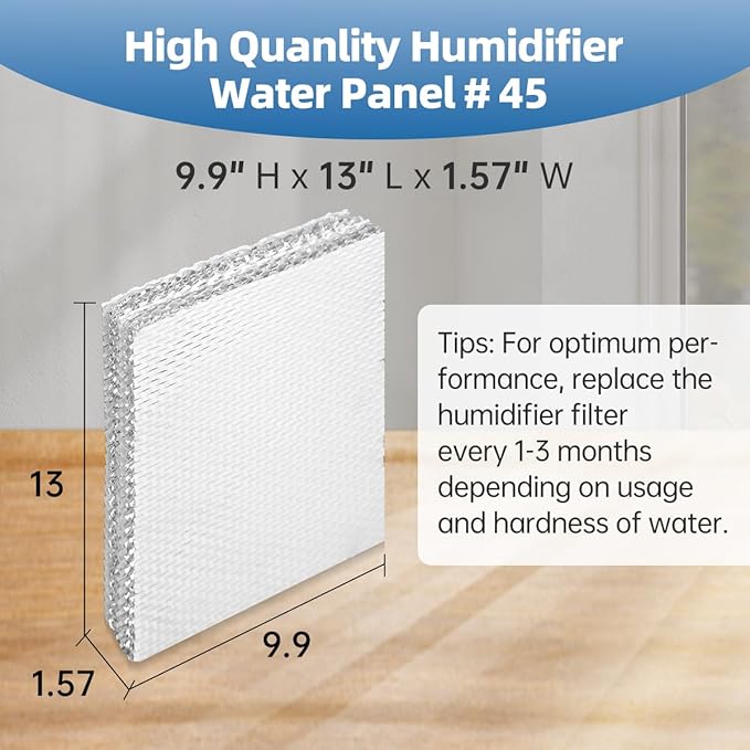 45 Water Panel Humidifier Filter Replacement Evaporator Compatible with Aprilaire H445EZ1A 4788 Maintenance Kit Filter or 400 400A 400M 400KZ 400MKZ Part #45 Pack of 2 - Image 2