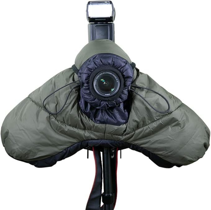 Camera Rain Coat Cover, Cold-Proof Warm Cover, Snow or Sound-Proof Sleeve Jacket, for DSLR Cameras with 24-70mm, 24-105mm, 15-85mm,18-135mm, 55-205mm, 70-200mm Etc Lens Outdoor Photography - Image 2
