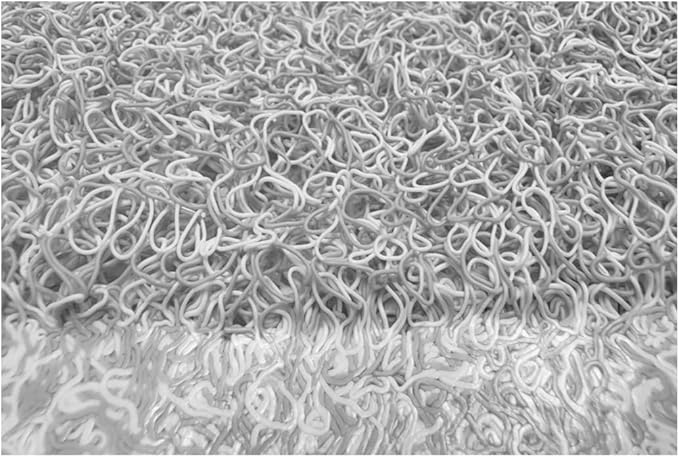 Non Slip with Suction Cups Loofah Bathmat 27"x15" & 29.5"X16.9", PVC Loofah Bathroom Mats, Loofah Mats for Shower and Bathroom, Quick Drying, (BA-82062/LTGRYWHI 29.5"X16.9") - Image 8