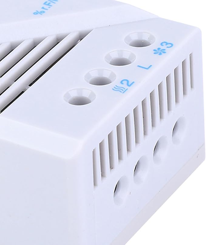 MFR012 Mechanical Humidity Controller Hygrostat Fan Heater Humidity Regulator with Wide Voltage Input for TV Cabinet Humidity Adjuster PC Material Case DIN Rail Mountable - Image 5