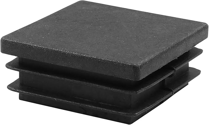 8 Pack 1-1/2" Square Plastic Plugs, Black Tubing End Caps Plugs Insert for Square Tube and Furniture Legs - Image 3