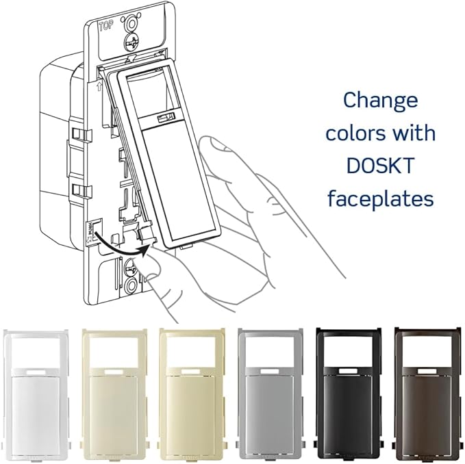Leviton Sensor Switch and Decora Humidity Sensor Switch Faceplate, DOSKT-I, Motion, Ivory - Image 2