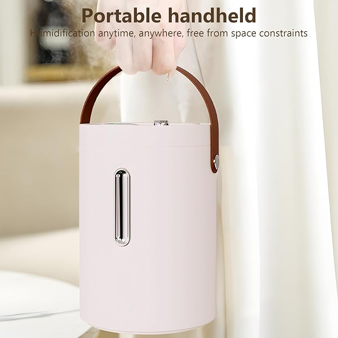 Blingbin Humidifiers for Bedroom, 2.5L Dual Nozzle Air Humidifiers for Home with Night Light, Portable Quiet Cool Mist Humidifiers,Desk Humidifier with LCD Display for Bedroom Travel Office Baby Plant - Image 7
