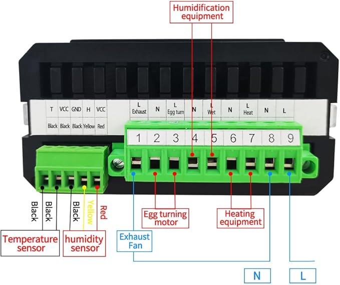 HT-10 Egg Incubator Temperature Controller, 220V/110V Digital Temperature Controller Full Automatic Control Incubator Temp Humidity Controller - Image 6