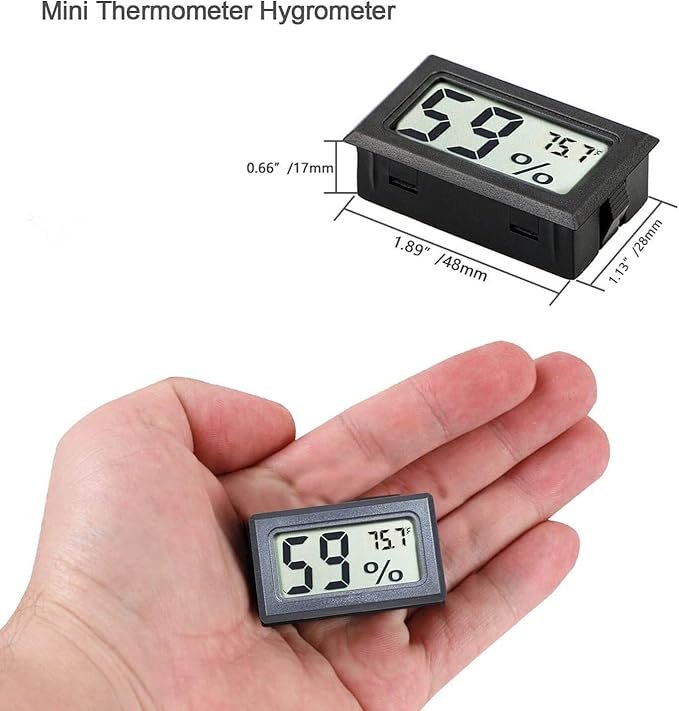 Goabroa Mini Hygrometer Thermometer Digital Indoor Humidity Gauge Monitor with Temperature Meter Sensor Fahrenheit (℉) - Image 2