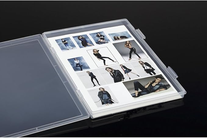 Co-link Portable A4 File Box Transparent Plastic Box Office Supplies Holder Document Paper Organizers Case PP Storage Collections Container Magazine Organizers Box Case 2pcs (11.8 x 8.3 x 0.8inch) - Image 6