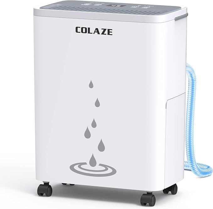 2500 Sq. Ft Dehumidifier for Home - 30 Pint Dehumidifier for Basement with Drain House - Ideal for Large Room Bedroom Bathroom - Humidity Control, Auto Defrost, 24H Timer by COLAZE