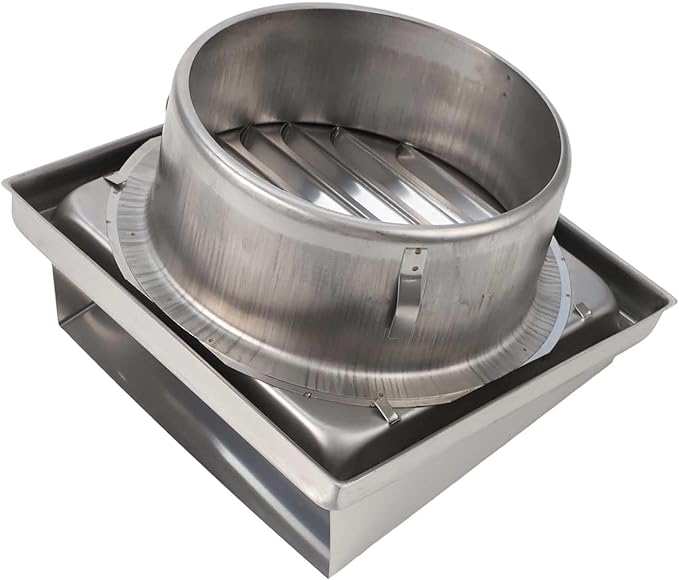 Stainless Steel Vent Outlet Wall Air Vent Cover for Bathroom Kitchen Ceiling Exhaust Grille 125mm 150mm Adjustable Air Vent Grille Silver Metal Duct Cover(150MM) - Image 3