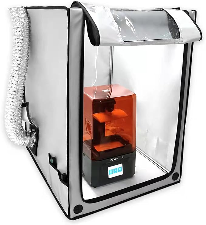 3-in-1 Multifunctional 3D Printer Enclosure Laser Engraver Eye Protective Shield Cover Resin 3D Printer Fireproof Tent with Fume Extractor Smoker Absorber Filament Dryer Dust Cover (3in1 Tent) - Image 2