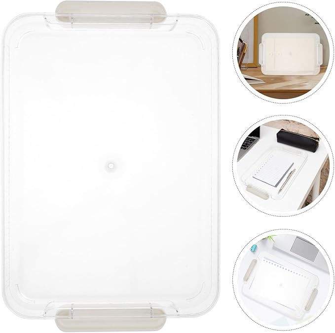 Hemoton A4 File Organizer Box Small without Lid, Card Storage Box for Documents and Certificates, Portable File Case for Office and Travel Storage - Image 8
