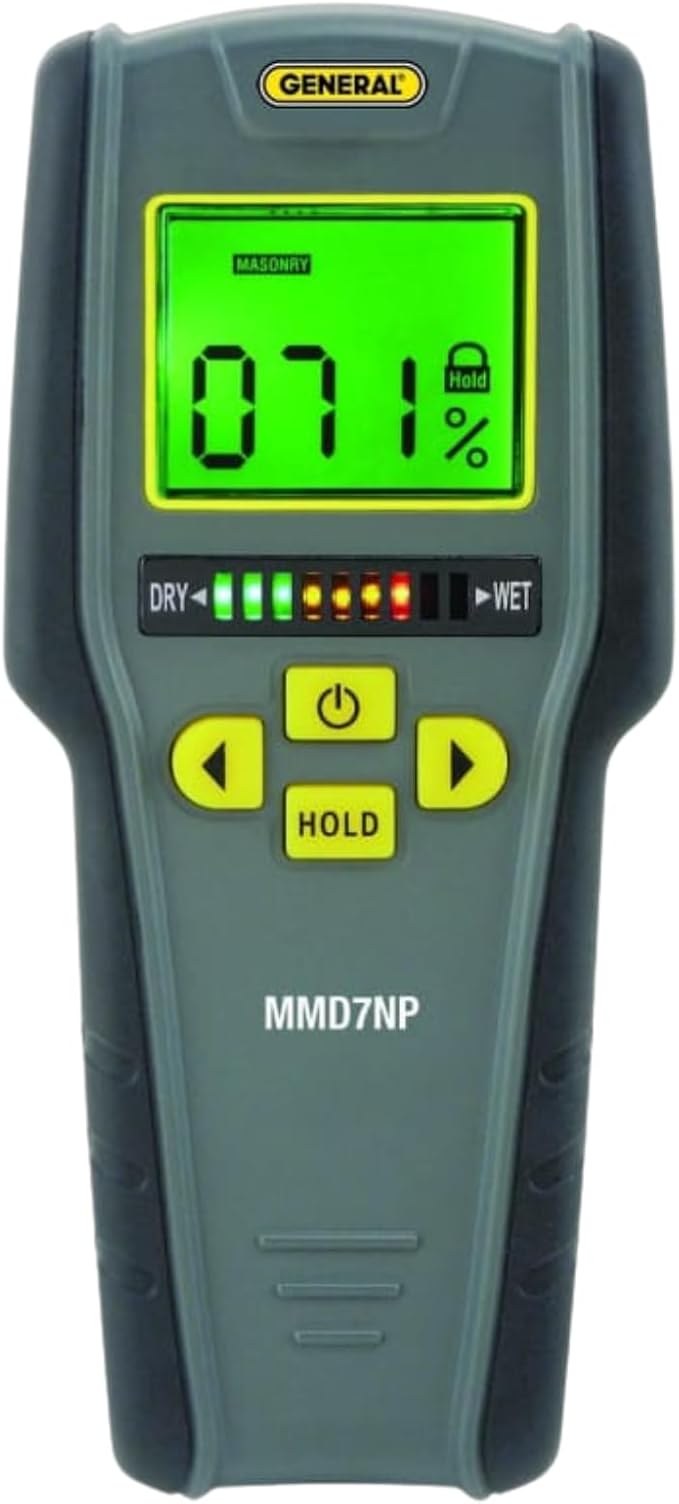 General Tools Digital Moisture Meter MMD7NP - Humidity Sensor- Pinless and Non-Invasive by GeneralTools