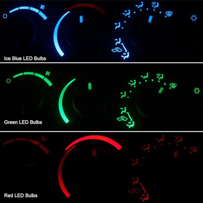 HERCOO LED Lights Bulbs Kit of AC Climate Heater Control Compatible with 2003-2008 Dodge Ram 1500 2500 3500 - Image 3
