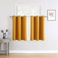 ChrisDowa Small Window Curtains for Kitchen and Bedroom - Grommet Short Thermal Insulated Room Darkening Curtains (2 Panels, Mustard Yellow, 42 x 36 Inch) by ChrisDowa