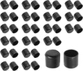 40 Pcs Round Rubber Furniture Leg Caps, 3/4"(19mm) Vinyl Flexible Chair Leg Floor Protectors/Covers Plastic End Caps for Patio/Indoor Furniture Leg Caps Railing (Black) by Bonsicoky