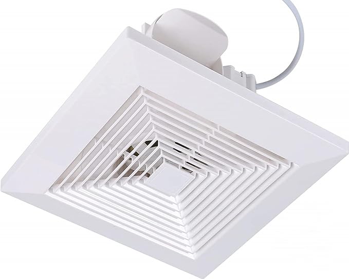 Bathroom Fan Ceiling Mount Exhaust Ventilation Fan Ceiling Exhaust Fan Extractor Fan 141 CFM 1.2 Sones,Quiet Bathroom Ventilation Exhaust Fan for Shower,Restroom,Office,Home (Grille) by Jinhong