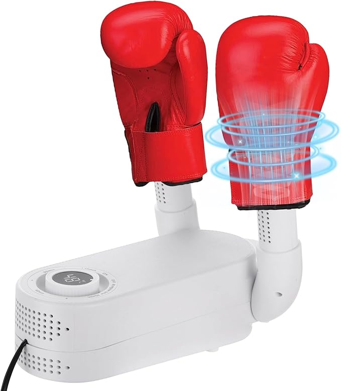 Boxing Glove Dryer with Intelligent Timer, Portable Boot Shoe Dryer with 360° Hot Air, Foldable Design for Gloves, Shoes, Socks by Unknown