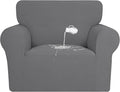 PureFit 100% Dual Waterproof Couch Cover Slipcovers for Couches and Sofas - Stretch Non Slip Fleece Sofa Covers Washable, Leakproof Furniture Protector for Kids, Pets, Dog (Chair, Gray) by PureFit