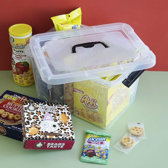 10 L Clear Plastic Latching Box, Plastic Storage Bin with Lids, 4-Pack - Image 5