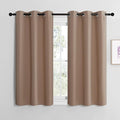 NICETOWN Cappuccino Small Window Kitchen Blackout Curtains, Thermal Insulated Solid Grommet Blackout Short Drapes for Bedroom (Set of 2, 42 by 48 Inch) by NICETOWN