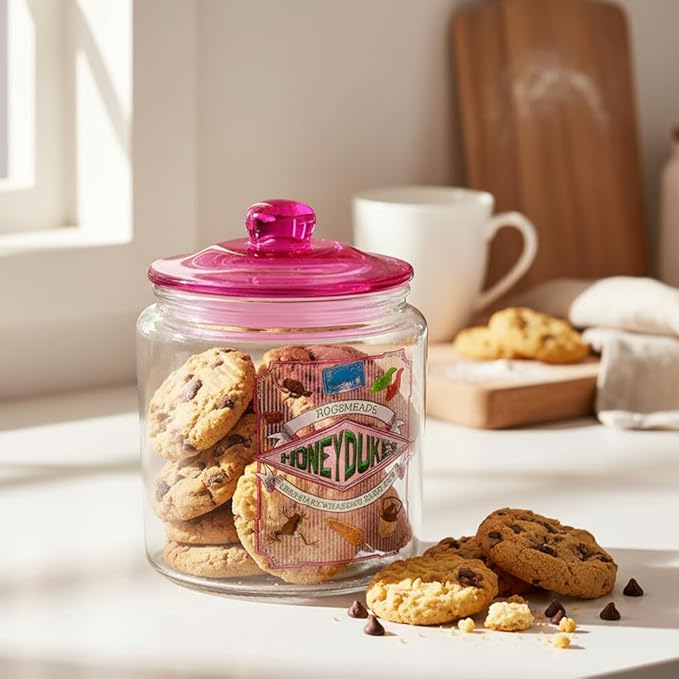 Silver Buffalo Harry Potter Hogsmeade Honeydukes Treats Glass Cookie Snack Candy Jar With Lid (Small) - Image 10