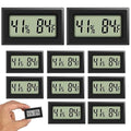 Mini Thermometer Hygrometer, Large Number Fahrenheit LCD Display Digital Temperature Humidity Meters Gauge Indoor for Greenhouse, Garden, Cellar, Fridge (10-Pack) by Rojuna