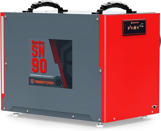 Abestorm 198 Pint Commercial Dehumidifier for Crawlspace, Basement, Large Space up to 2,600 Sq Ft, Industry Water Damage Unit, Auto Defrost, Compact by AbestormSolutionsINC