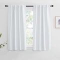 NICETOWN Insulated Room Darkening Curtain Panels - (Greyish White Color) W34 x L48, 2 Pieces, Room Darkening Window Treatment Drape Panel by NICETOWN