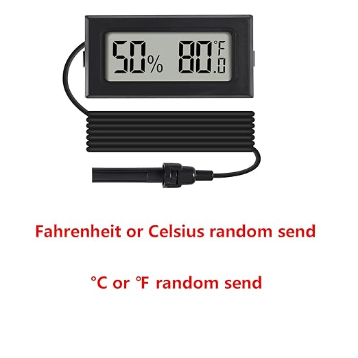 1Pcs Mini Digital Thermometer Hygrometer Gauge Indoor with Probe Sensor LCD Display Meter Temperature Humidity Fahrenheit Meter for Incubator Reptile Plant Tank Garden ℉ - Image 2