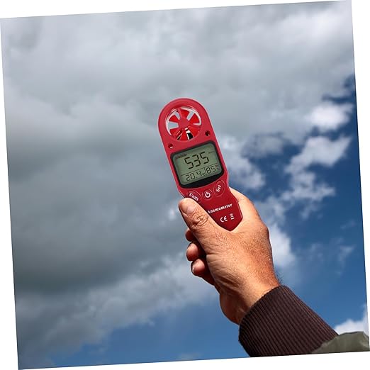 GLEAVI One Thermohygrometer Anemometer Accurate Temp Humidity Monitor Wind Velocity Gauge Mini Digital Hygrothermograph Battery - Image 6