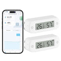 eMylo WiFi Thermometer Hygrometer Sensor, Smart Wireless Indoor Temperature Humidity Monitor with App Alerts, Free Data Storage Export, for Home Room Pet Greenhouse, Compatible with Alexa, 2 PCS by eMylo
