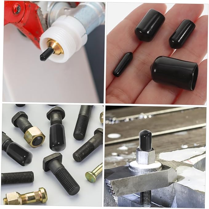 Healifty 80pcs Rubber End Cap Flexible Thread Protectors for Screw and Tube for Furniture Moisture and Contaminant Resistant Compact Design for Easy Use - Image 5
