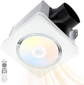 GROWNEER Powerful Oversize Bathroom Exhaust Fan with Light, 40W Bathroom Fan with Humidity Sensor, 110/160 CFM 1.0 Sone Exhaust Fan with Heater, 1800W Heating, 1500lm 2700K/4000K/5000K & Nightlight by GROWNEER