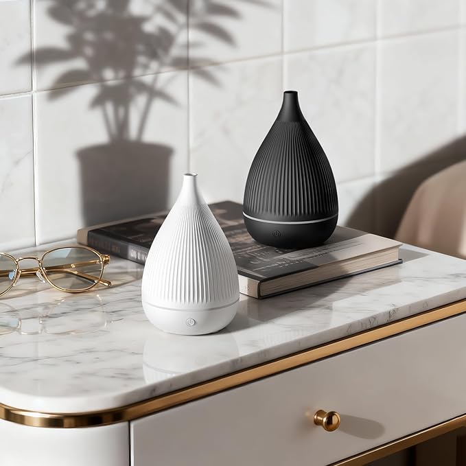 Ultrasonic Essential Oil Diffuser, Home Fragrance Aroma Diffuser with Auto Shut-Off, Color Change Night Light & Ultra-Quiet Operation, BPA-Free Portable Aromatherapy Humidifier for Home (White) - Image 7