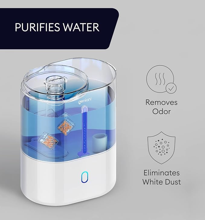 Humidifier Water Cartridge (2-Pack) Compatible with LEVOIT, GENIANI, EVERLASTING, Universal Humidifier Cleaner, Demineralization Cleaning Cartridges - Water Replacement Tablets - Image 2