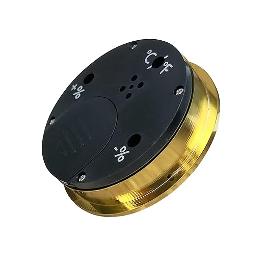 Prestige Import Group Round 2" Digital Hygrometer Thermometer for Cigar Humidors - Gold - 2 Pieces - Image 3