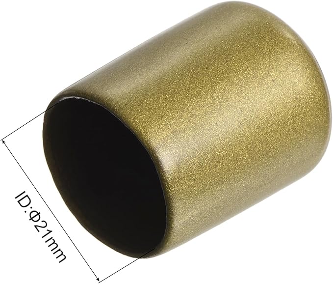uxcell 20pcs Rubber End Caps 21mm ID Vinyl Round Tube Bolt Cap Cover Thread Protectors Gold - Image 3